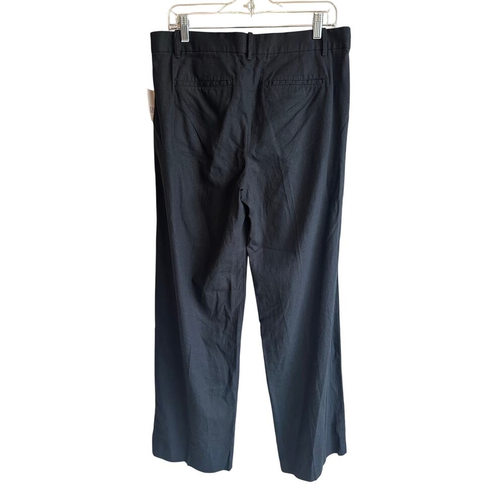 Gap 365 TALL Low Rise Linen Blend Trousers Pants Black 10 713962 NEW - Picture 6 of 12